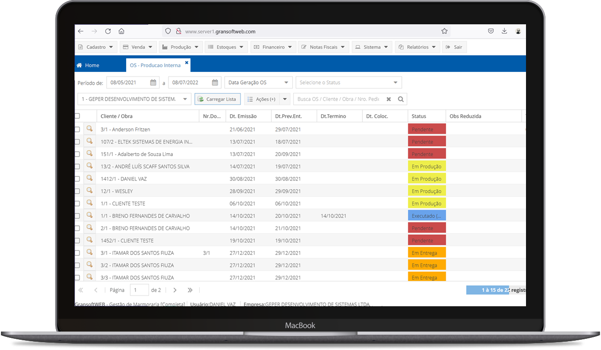 Gransoft Software para Marmoraria